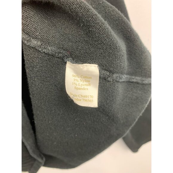 Castro Womens V-Neck Sweater Size S Black Cotton Blend - Picture 3 of 5